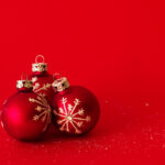 Christmas balls background