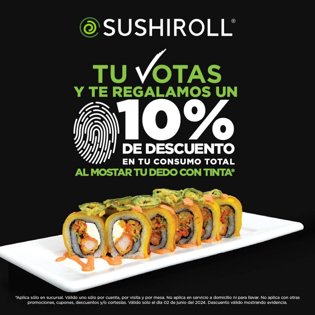 Sushi Itto y Sushi Roll tendrán las siguientes promociones por votar
